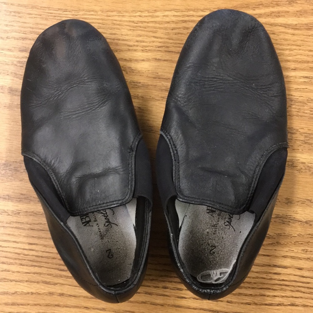 Jazz shoes, black leather youth 2